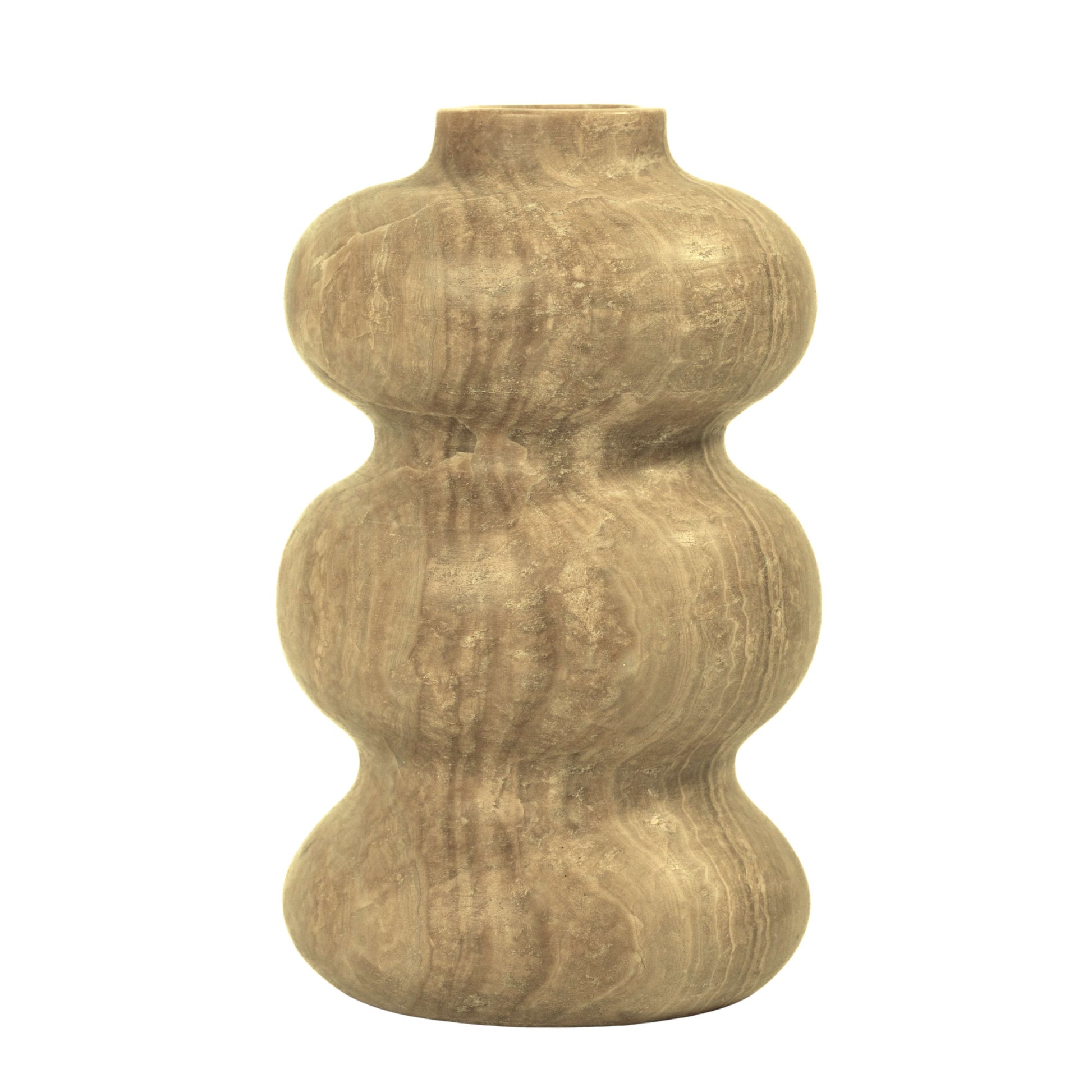 Marble Dark Onyx Swell Decorative Vase - Image 3