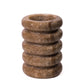 Marble Layered Decorative Vase - Brown - Image 3