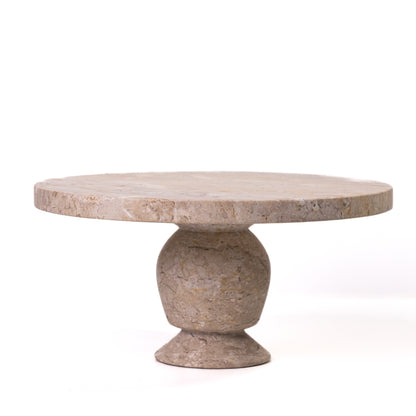 Natural Travertine Cake Stand - Default Title - Image 2