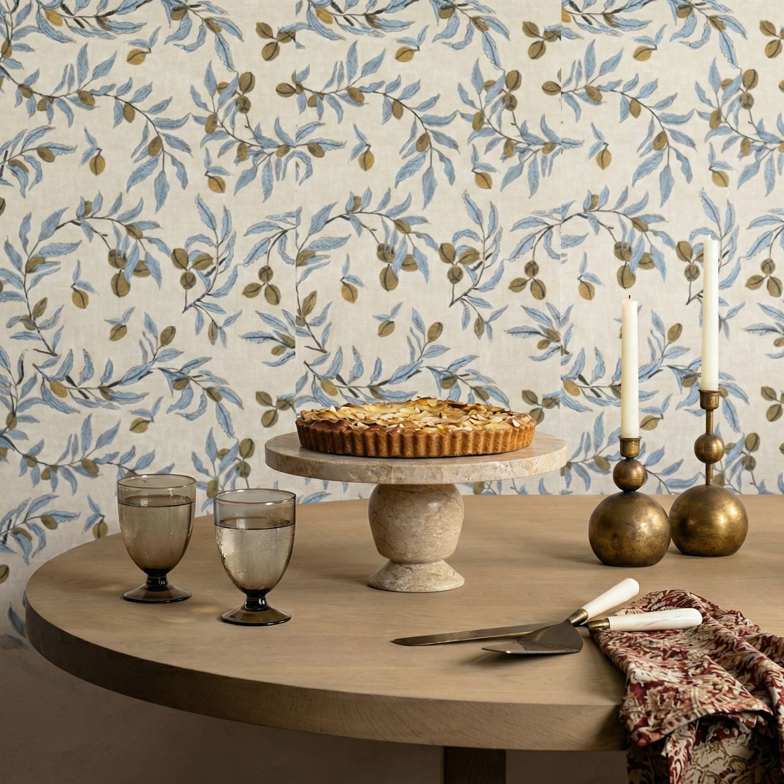 Natural Travertine Cake Stand - Image 2