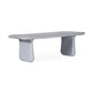 Athen 95" Grey Faux Stone Indoor/Outdoor Rectangular Dining Table - Image 1