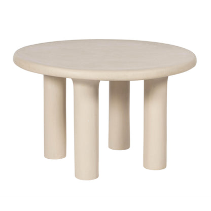 Barbara 47" Cream Lightweight Faux Stone Indoor/Outdoor Round Dining Table - Default Title - Image 2
