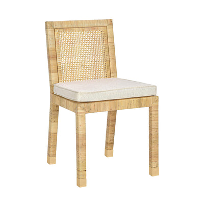 Amara Cream Contract-Grade Linen Dining Chair - Image 1