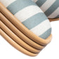 Dorine Striped Performance Linen & Rattan Dining Chair - Mint Green - Image 6