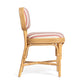 Dorine Striped Performance Linen & Rattan Dining Chair - Cherry - Image 3