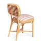 Dorine Striped Performance Linen & Rattan Dining Chair - Cherry - Image 4