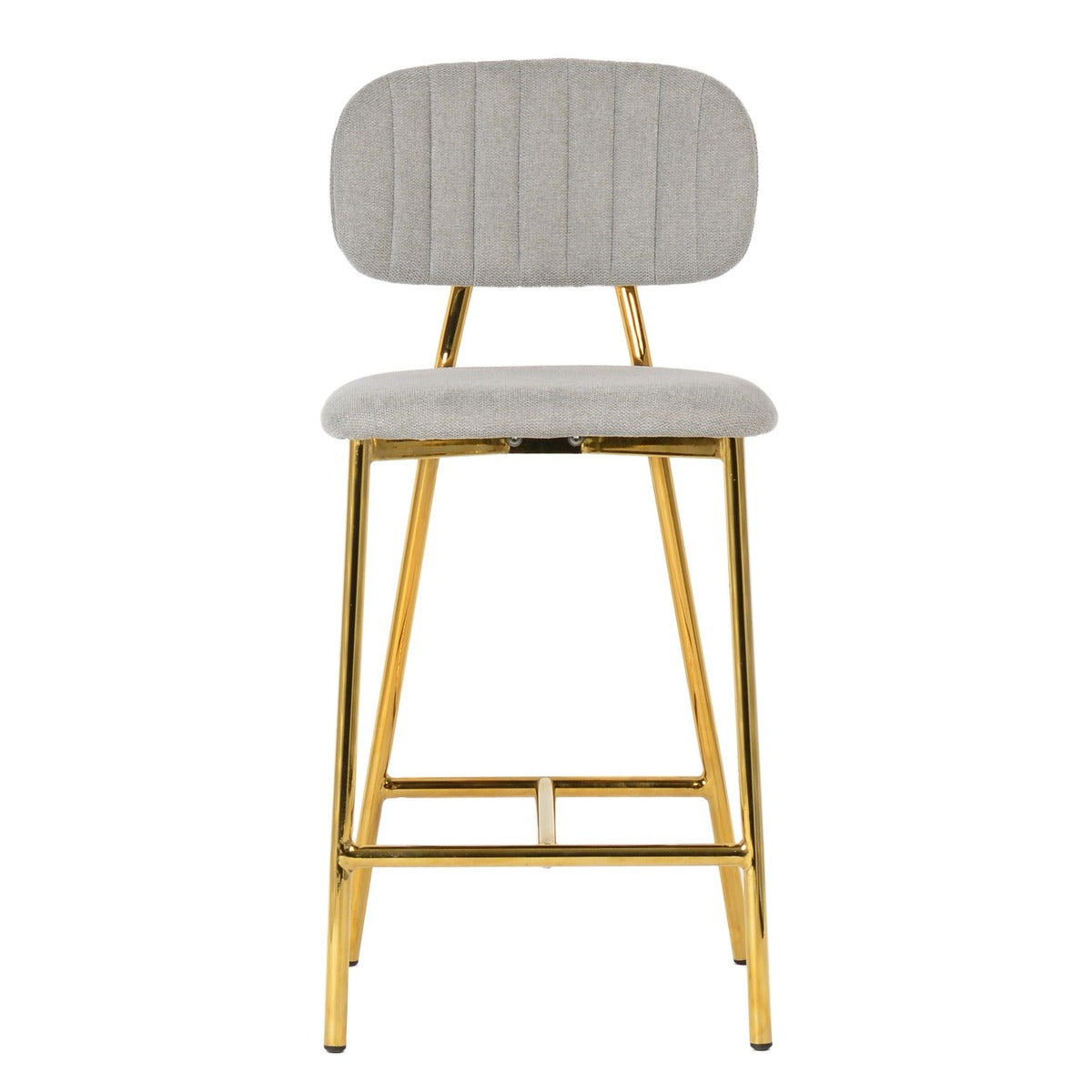 Ariana Grey Counter Stool with Gold Legs - Set of 2