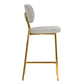 Ariana Grey Counter Stool with Gold Legs - Set of 2