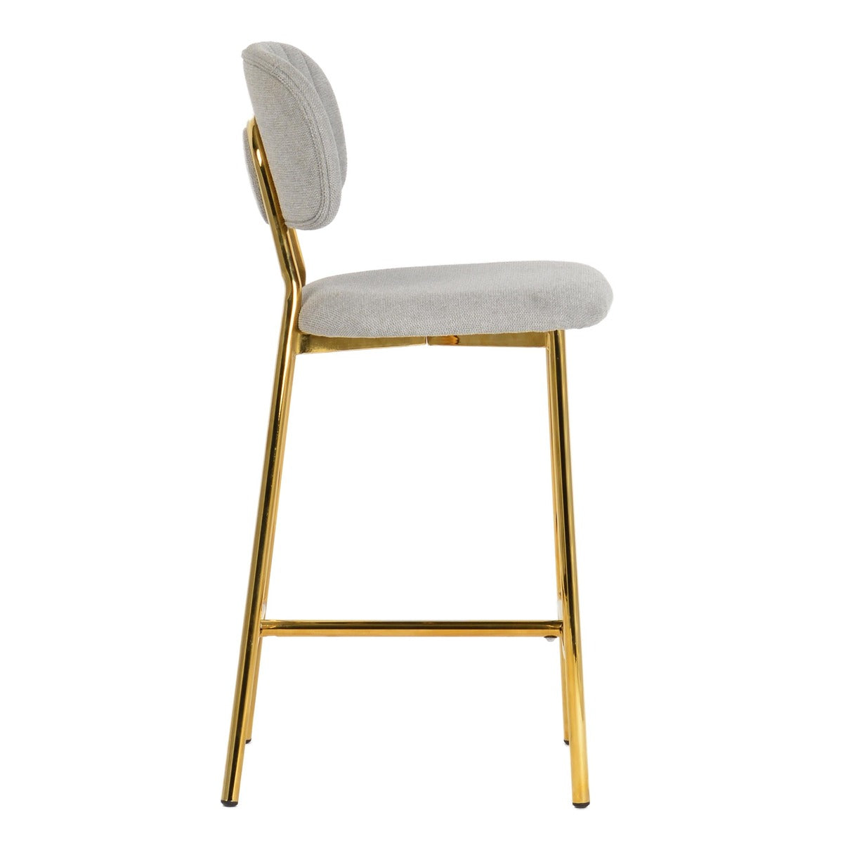 Ariana Grey Counter Stool with Gold Legs - Set of 2