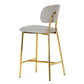 Ariana Grey Counter Stool with Gold Legs - Set of 2