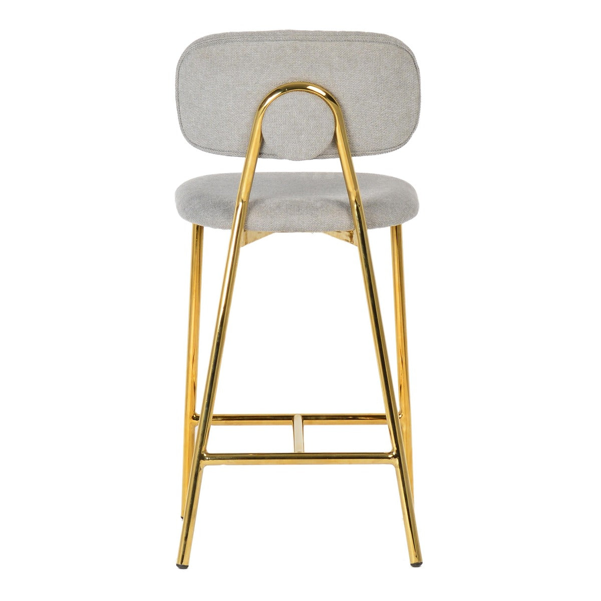 Ariana Grey Counter Stool with Gold Legs - Set of 2