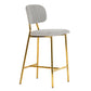 Ariana Grey Counter Stool with Gold Legs - Set of 2