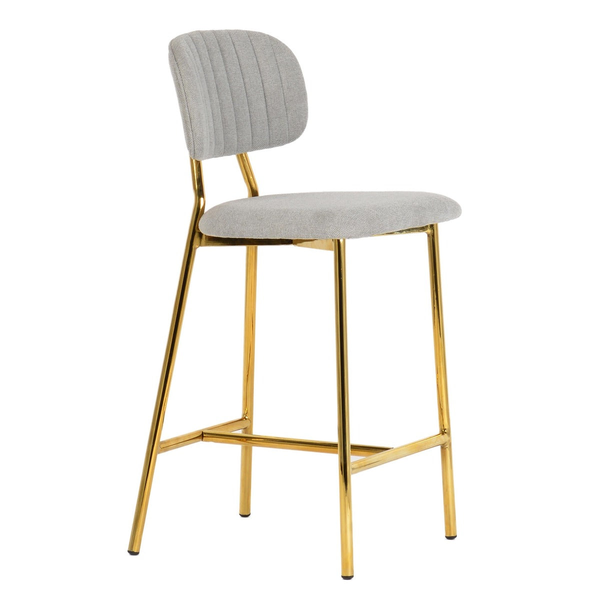 Ariana Grey Counter Stool with Gold Legs - Set of 2