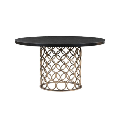 Valentina 57" Black Acacia Round Dining Table - Default Title - Image 2