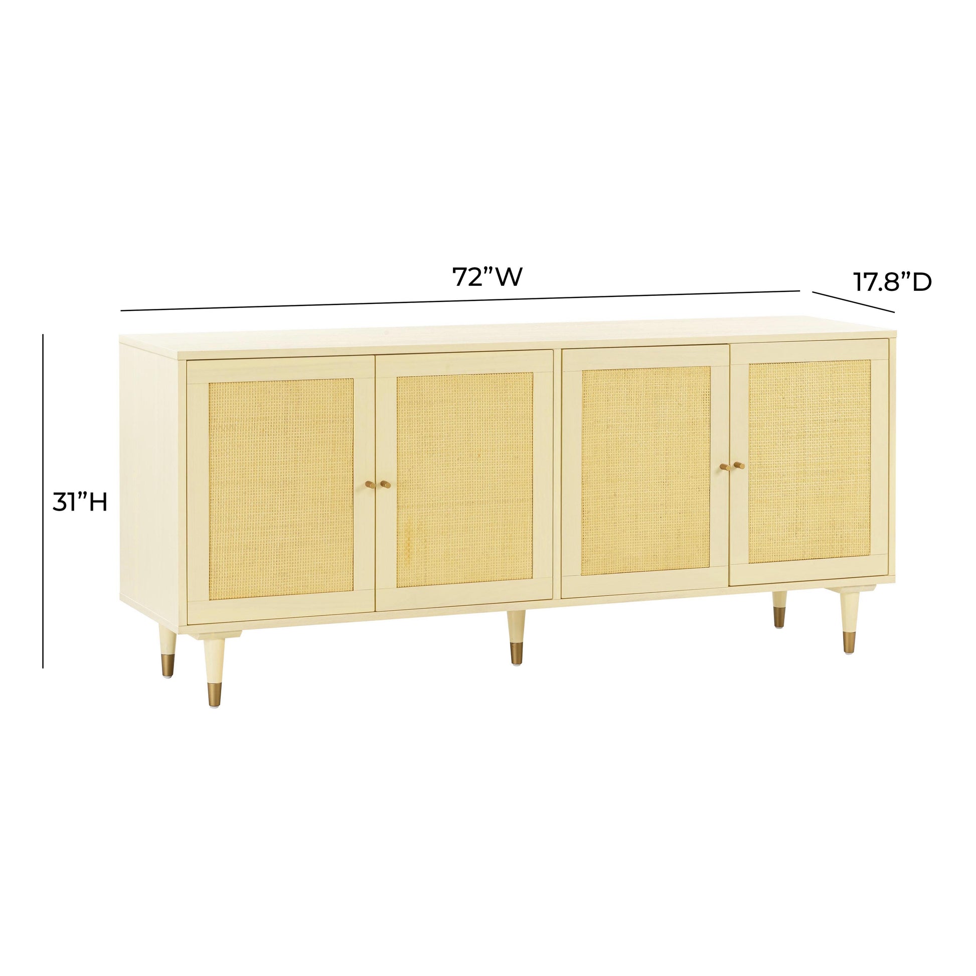 Sierra 72" Cane Sideboard - Buttermilk - Image 8