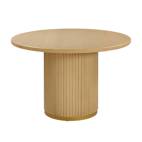 Chelsea 47 Oak Wood Round Dining Table
