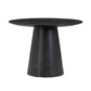 Sahara Round Oak Dining Table (41"-60") - Black / 41" - Image 3