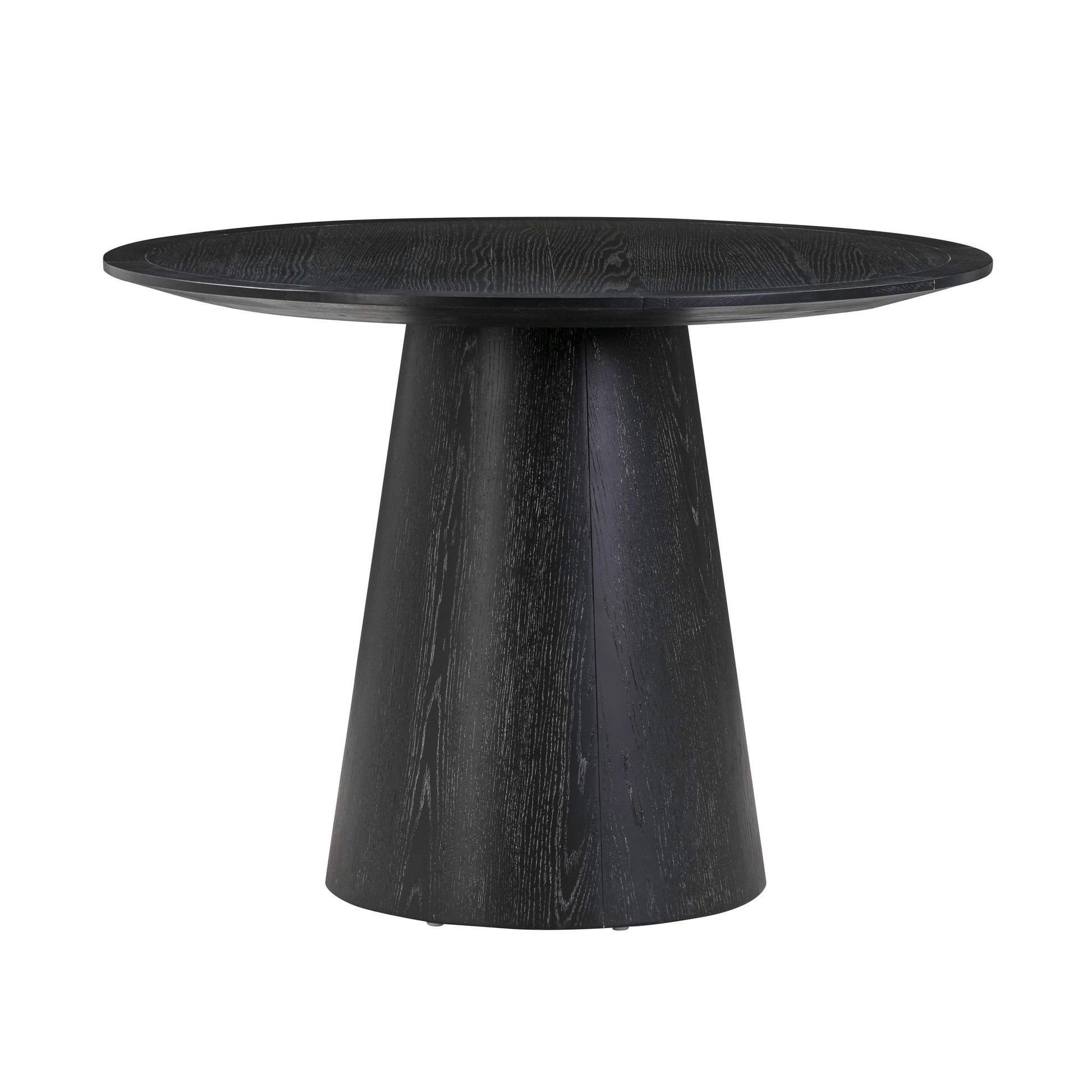 Sahara Round Oak Dining Table (41"-60") - Black / 41" - Image 3