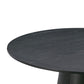Sahara Round Oak Dining Table (41"-60") - Black / 41" - Image 4