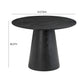 Sahara Round Oak Dining Table (41"-60") - Black / 41" - Image 6
