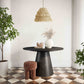Sahara Round Oak Dining Table (41"-60") - Black / 41" - Image 7