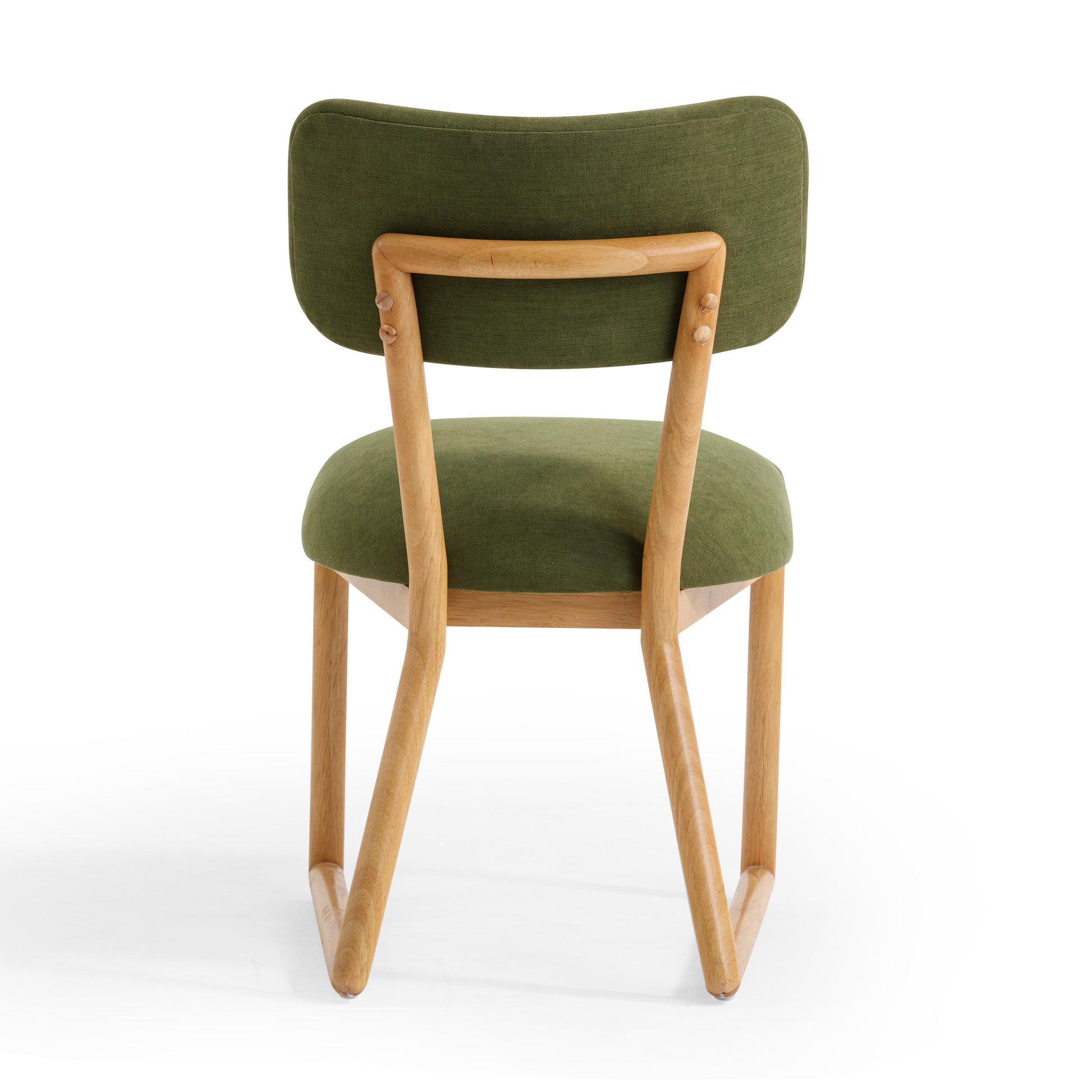 Bobbie Upcycled Performance Fabric Dining Chair - Green - Image 5