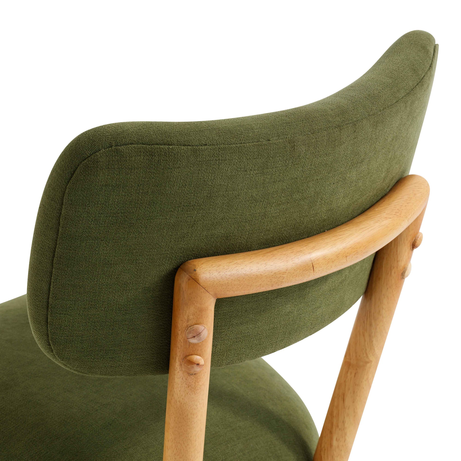 Bobbie Upcycled Performance Fabric Dining Chair - Green - Image 6