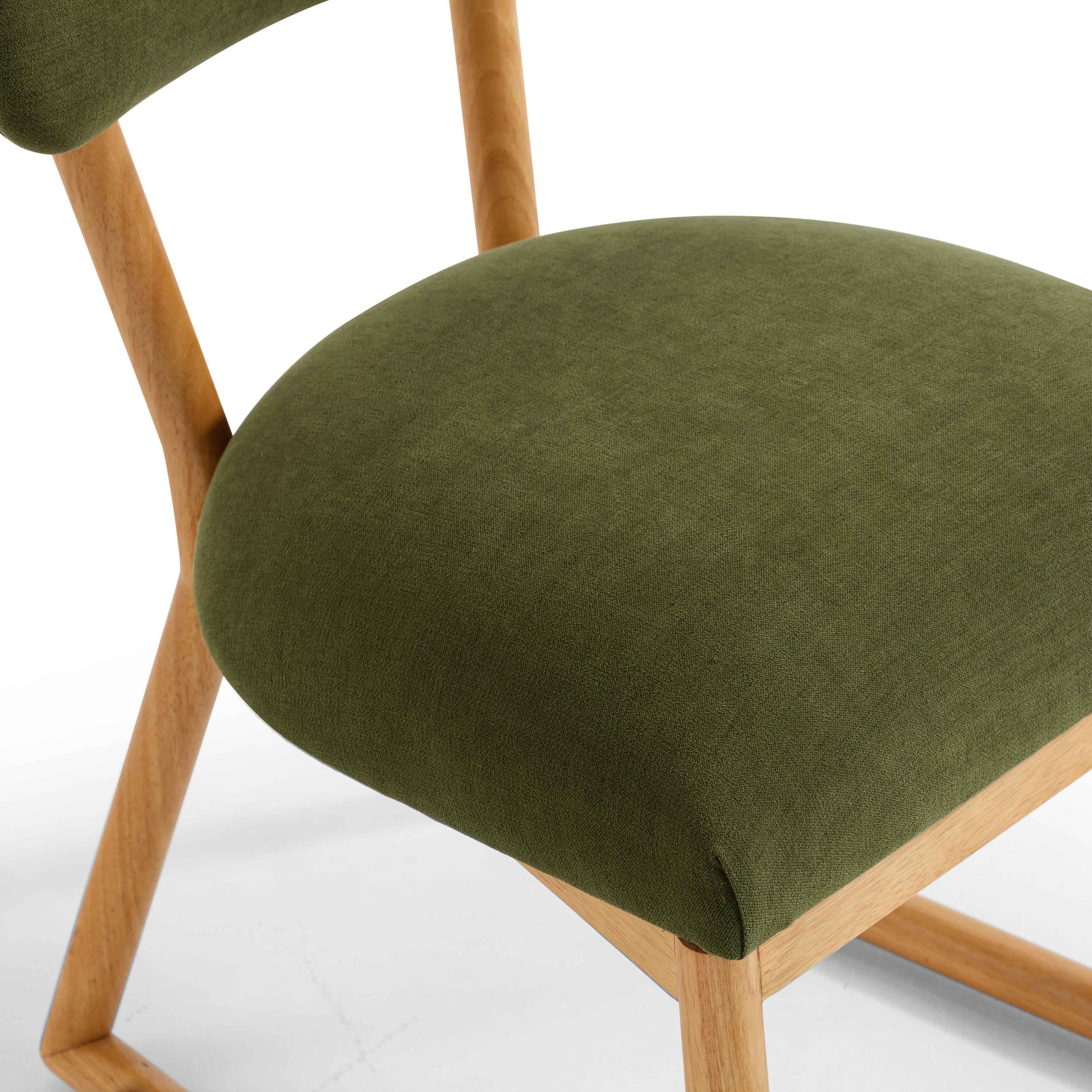 Bobbie Upcycled Performance Fabric Dining Chair - Green - Image 7