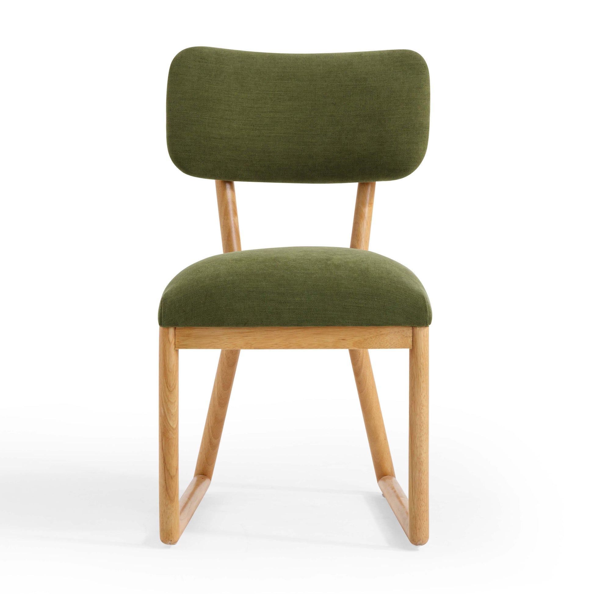 Bobbie Upcycled Performance Fabric Dining Chair - Green - Image 3