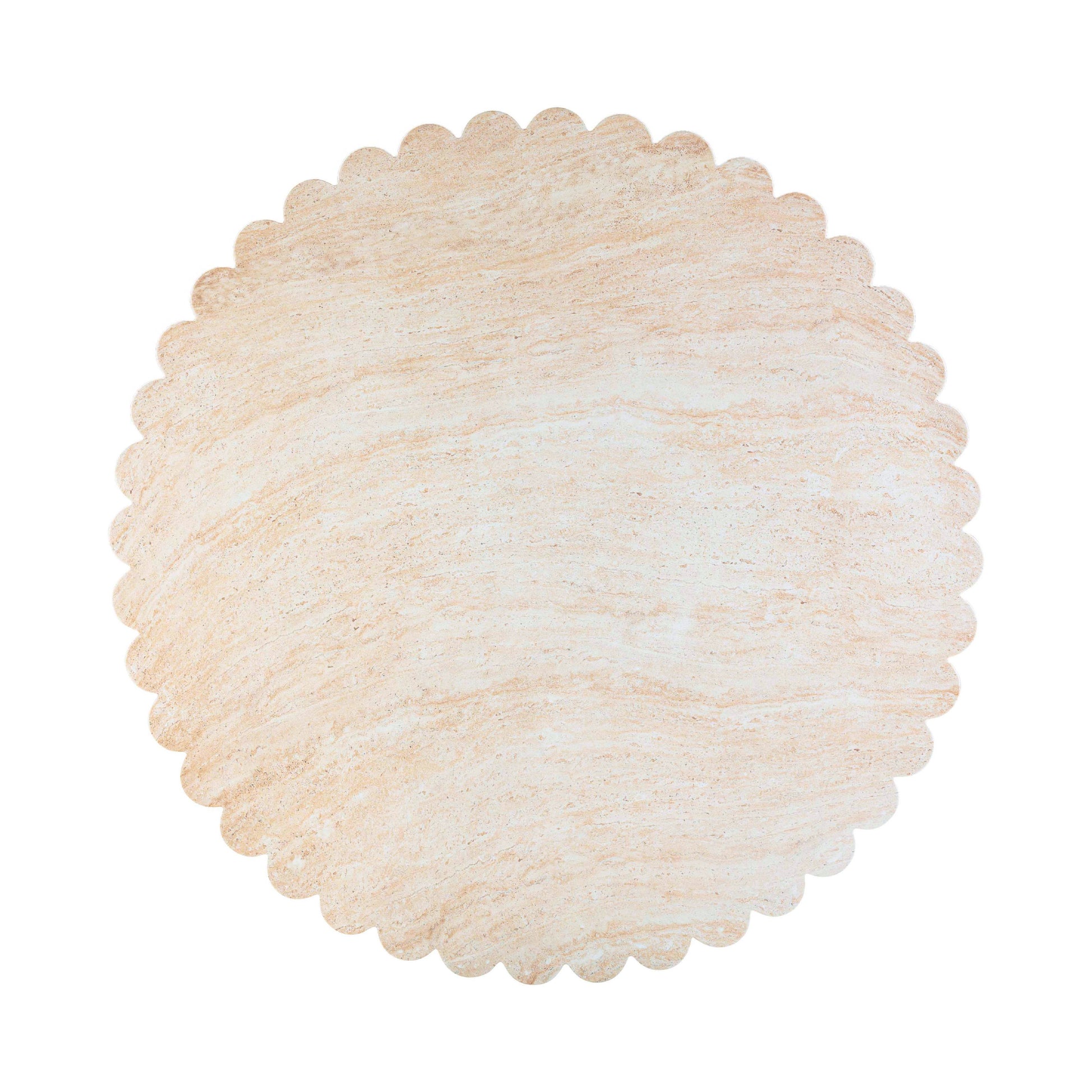 Blossom 54" Washed Faux Travertine Finish Indoor/Outdoor Round Dining Table - Image 4