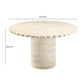 Blossom 54" Washed Faux Travertine Finish Indoor/Outdoor Round Dining Table - Image 7