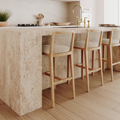 Gerri Performance Tweed and Rattan Counter Stool - Default Title - Image 1