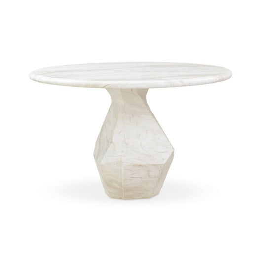 Esme 48" Faux Marble Indoor/Outdoor Round Dining Table - Image 1