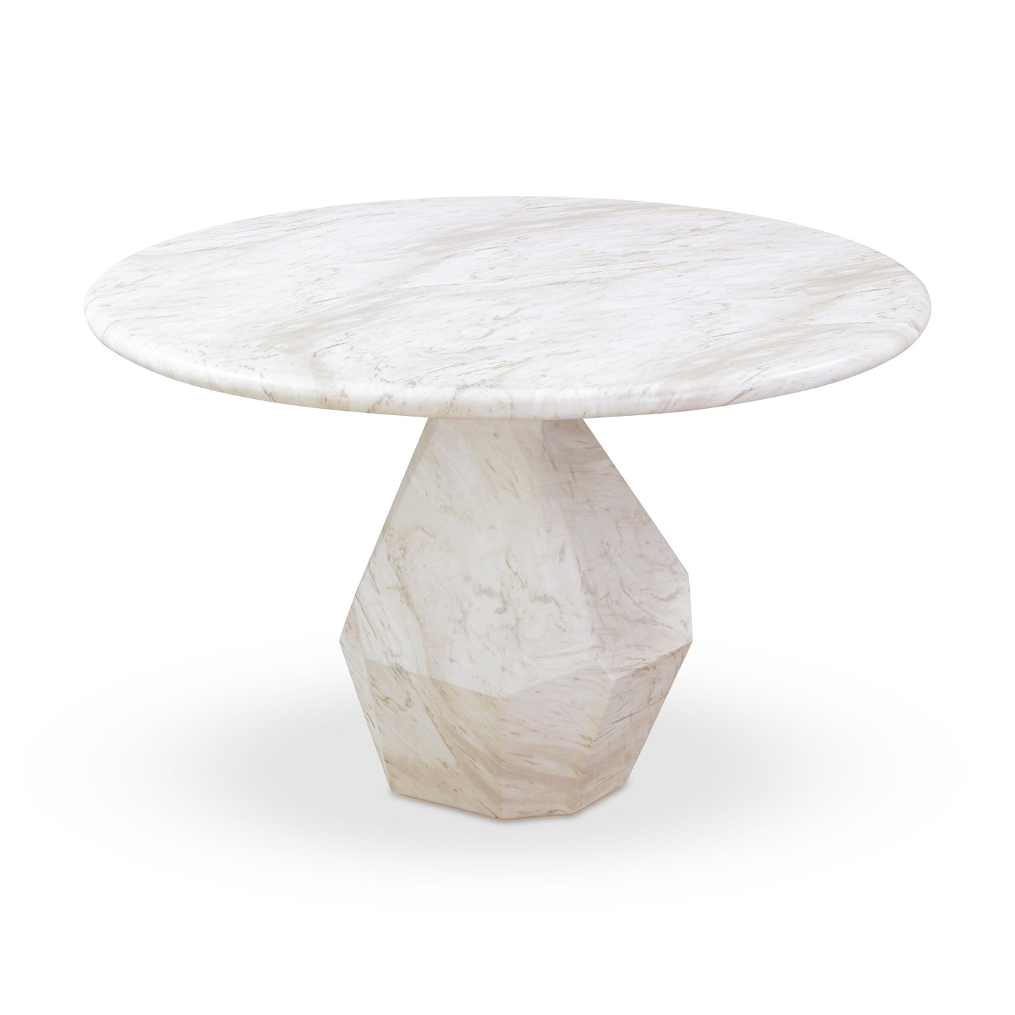 Esme Faux Marble Indoor / Outdoor 48" Round Dining Table
