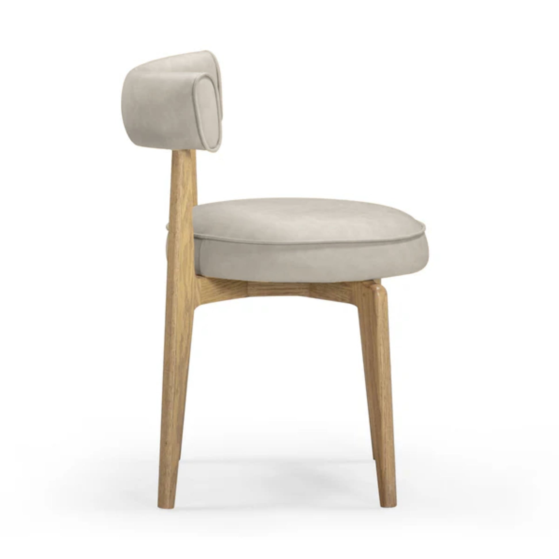 Nikita Performance Vegan Leather Dining Chair - Taupe - Image 4