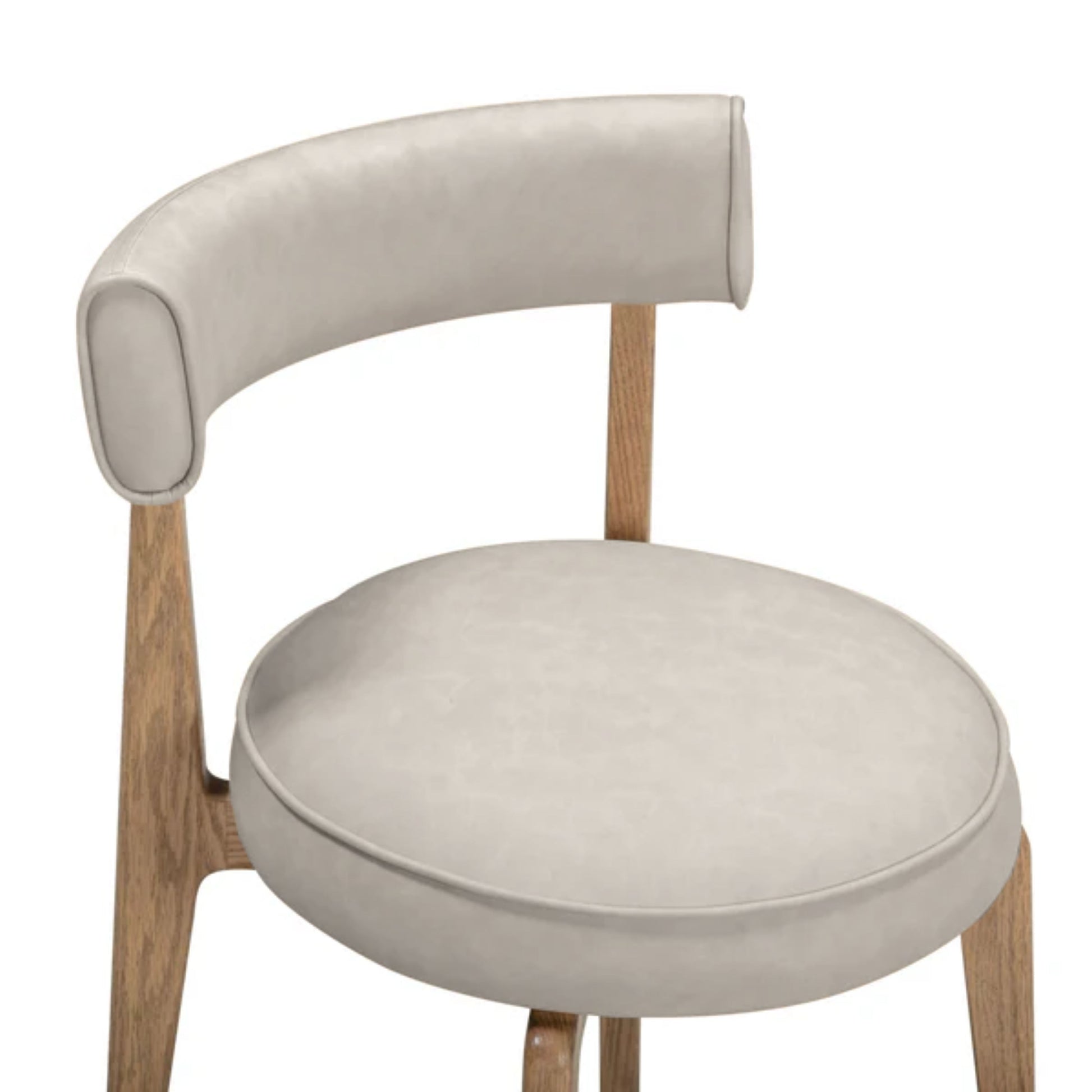 Nikita Performance Vegan Leather Dining Chair - Taupe - Image 6
