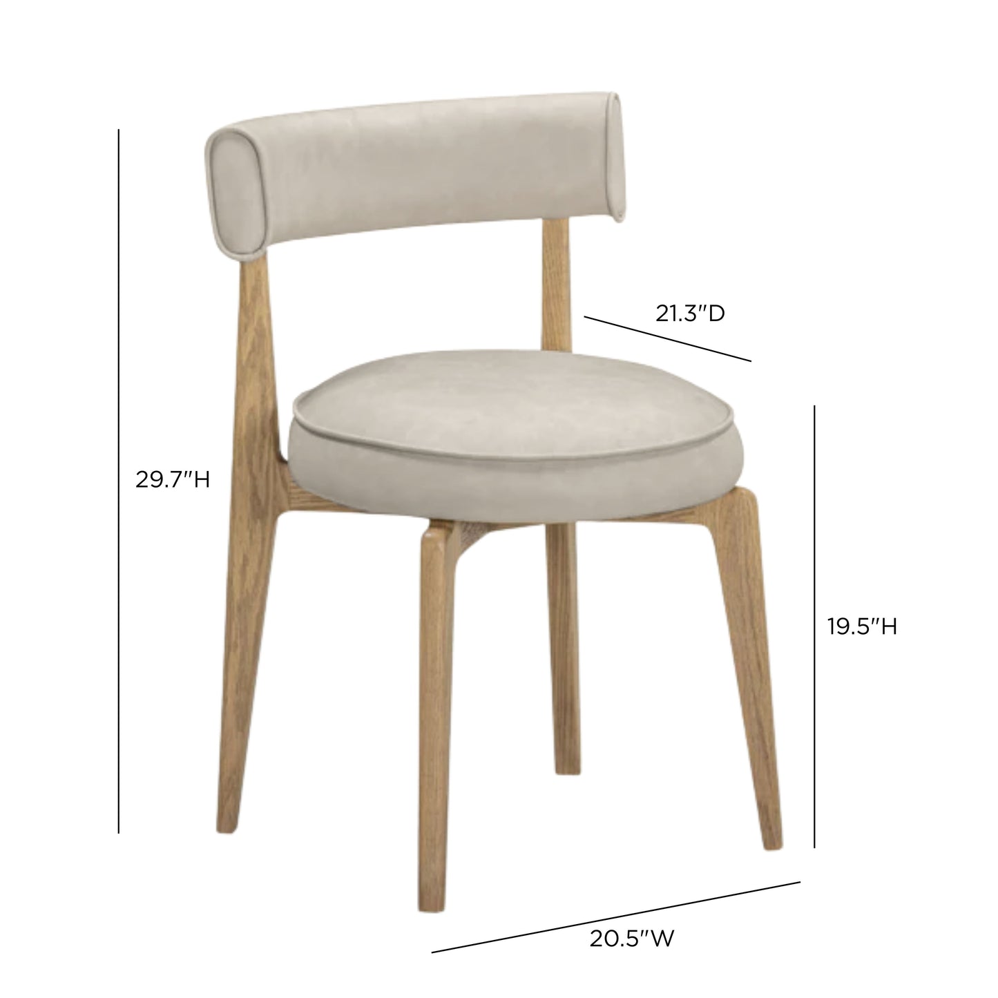 Nikita Performance Vegan Leather Dining Chair - Taupe - Image 7