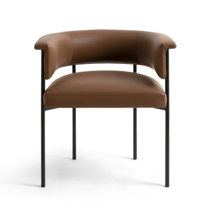 Taylor Performance Vegan Leather Dining Chair - Brown - Image 1