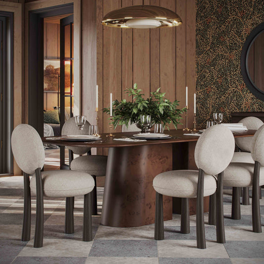 Sulley Cream Performance Chenille Dining Chair - Image 2