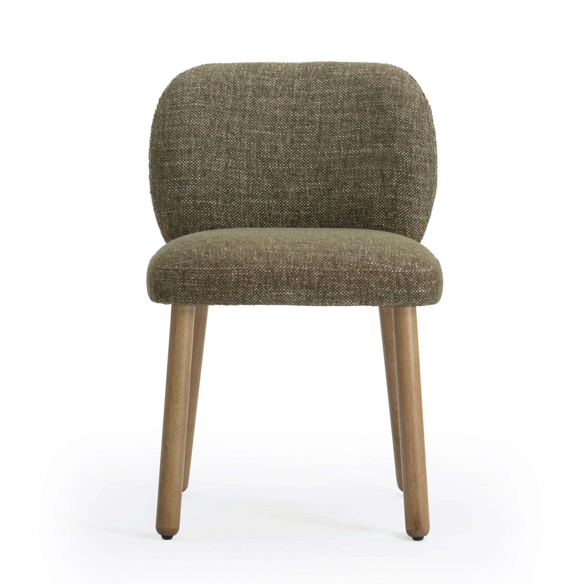 Foxy Textured Performance Fabric Dining Chair - Olive Green - Image 1