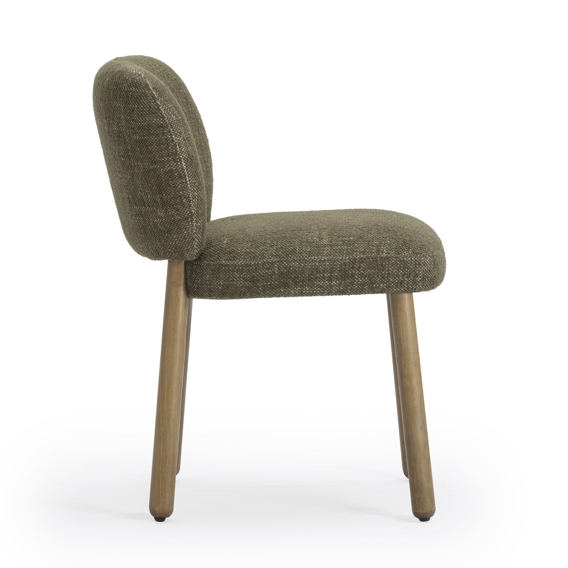 Foxy Textured Performance Fabric Dining Chair - Olive Green - Image 4