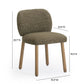 Foxy Textured Performance Fabric Dining Chair - Olive Green - Image 5