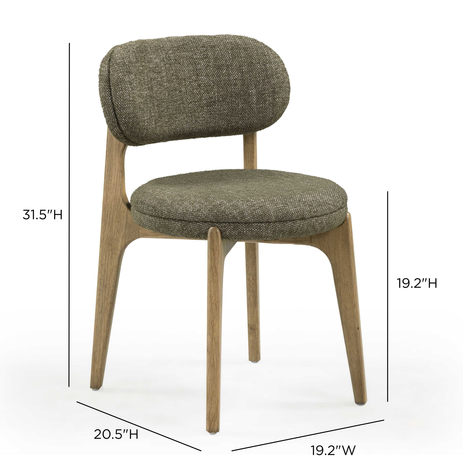 Carnation Performance Fabric Dining Chair - Forest Green - Image 9