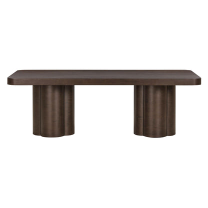 Bambi 90" Ash Rectangular Dining Table - Dark Brown - Image 1