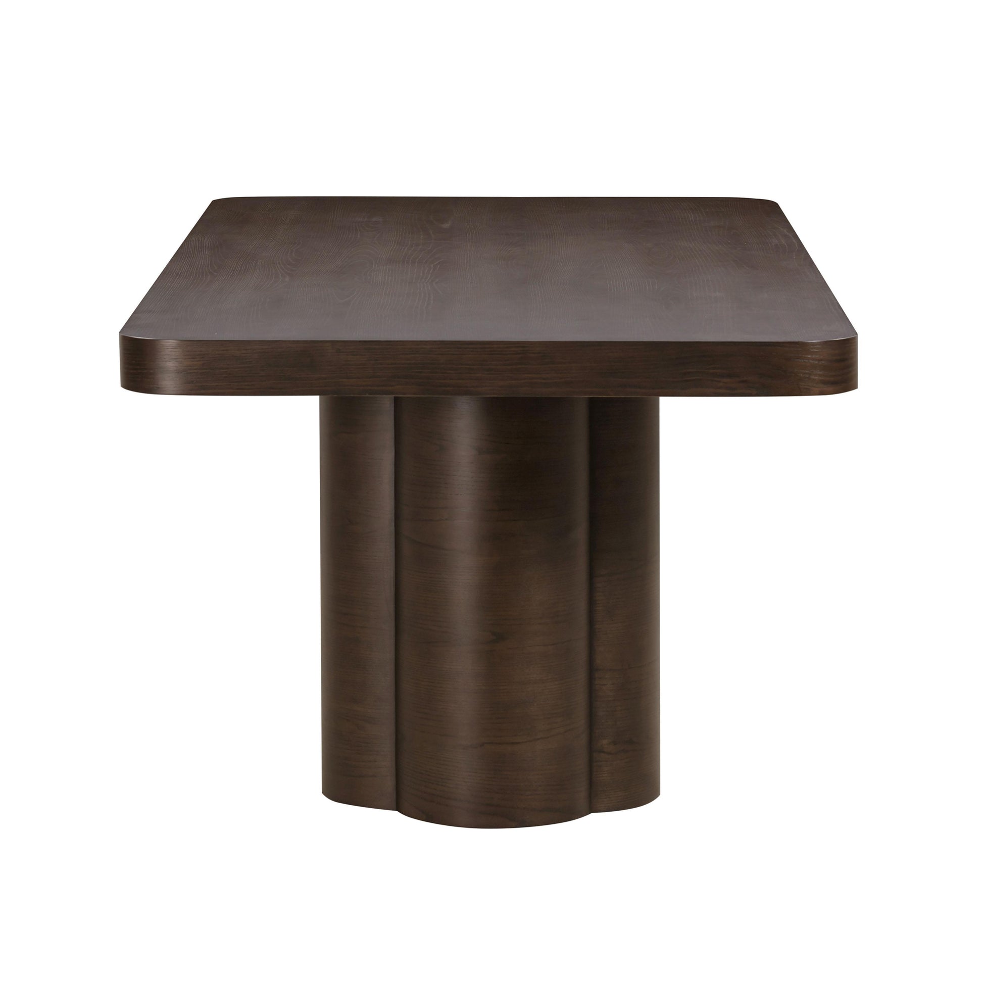 Bambi 90" Ash Rectangular Dining Table - Dark Brown - Image 4
