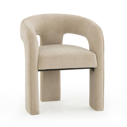 Malone Performance Chenille Dining Chair - Taupe - Image 1