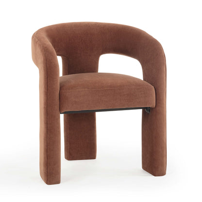 Malone Performance Chenille Dining Chair - Rust - Image 1