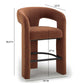 Malone Performance Chenille Stool - Rust / Counter Height - Image 7