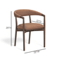Vina Performance Vegan Leather Dining Chair - Brown - Image 7