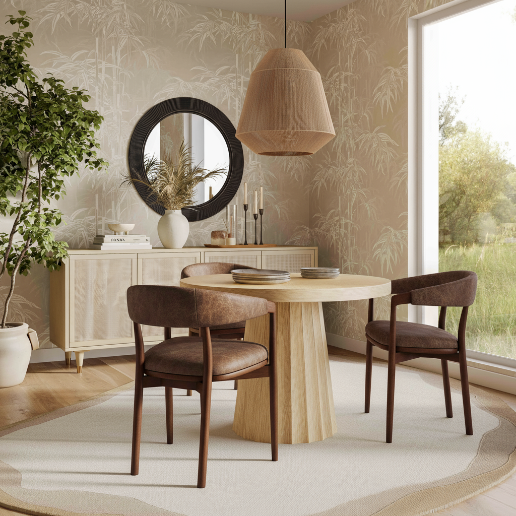 Vina Performance Vegan Leather Dining Chair - Brown - Image 2
